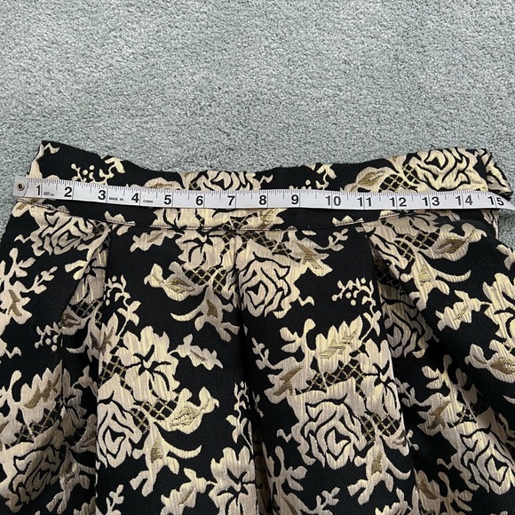 QED LONDON Floral Brocade High Low Skirt / Black/ Gold size US Medium - Picture 11 of 14